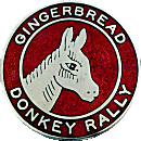 Gingerbread Donkey motorcycle rally badge from Jan Heiland