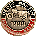 Geoff Martin motorcycle rally badge