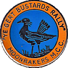 Gert Bustards motorcycle rally badge from Dave Ranger