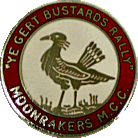 Gert Bustards motorcycle rally badge