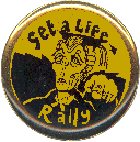 Get A Life motorcycle rally badge from Lone Wolf