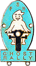 Ghost motorcycle rally badge from Phil Drackley