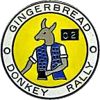 Gingerbread Donkey motorcycle rally badge from Dave Honneyman