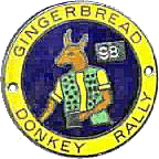 Gingerbread Donkey motorcycle rally badge from Ted Trett