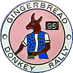 Gingerbread Donkey motorcycle rally badge from Jean-Francois Helias