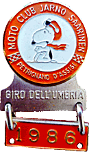 Giro dell Umbria motorcycle rally badge from Jean-Francois Helias