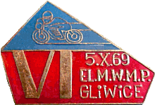 Gliwice motorcycle race badge from Jean-Francois Helias