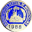 Gloucestershire Festival of Motorcycling motorcycle show badge from Jean-Francois Helias