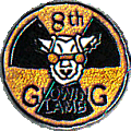 Glowing Lamb motorcycle rally badge from Russ Shand