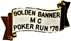 Golden Banner motorcycle run badge from Jean-Francois Helias