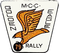 Golden Eagle motorcycle rally badge from Les Hobbs