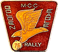 Golden Eagle motorcycle rally badge from Terry Reynolds