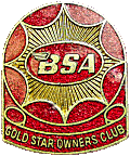 Gold Star motorcycle club badge from Jean-Francois Helias