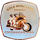 Gold Wing Club Copenhagen motorcycle rally badge from Jean-Francois Helias