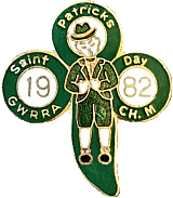 Gold Wing RRA St Patrick Day motorcycle run badge from Jean-Francois Helias