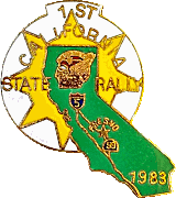 Gold Wing RRA California State Rally motorcycle run badge from Jean-Francois Helias