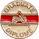 Graduate Diplome motorcycle scheme badge from Jean-Francois Helias