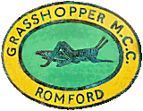 Grasshopper MCC Romford motorcycle club badge from Jean-Francois Helias