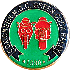 Green Cock motorcycle rally badge from Jean-Francois Helias