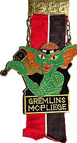 Gremlins Liege motorcycle rally badge from Jean-Francois Helias