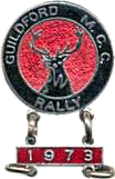 Guildford motorcycle rally badge from Les Hobbs