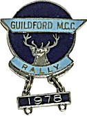 Guildford motorcycle rally badge from Nigel Woodthorpe