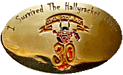 Hallyvacket motorcycle rally badge from Jean-Francois Helias