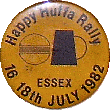 Happy Huffa motorcycle rally badge