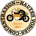 Hautes Vosges motorcycle rally badge from Jean-Francois Helias