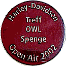 HD Owl Spenge motorcycle rally badge from Jean-Francois Helias