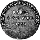 HD Paris motorcycle rally badge from Jean-Francois Helias