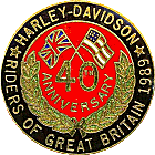 HD Riders of Great-Britain motorcycle rally badge from Jean-Francois Helias