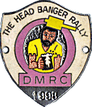 Head Banger motorcycle rally badge from Mick Mansell