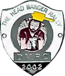 Head Banger motorcycle rally badge from Ted Trett