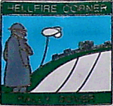 Hellfire Corner motorcycle rally badge from Nigel Woodthorpe
