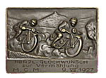 Herzl Gluckwunsch motorcycle rally badge from Jean-Francois Helias