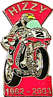 Hizzy Steve Hislop motorcycle race badge from Jean-Francois Helias