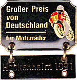 Hockenheim GP motorcycle race badge from Jean-Francois Helias