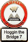 Hoggin The Bridge motorcycle rally badge