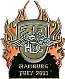 HOG Hamburg motorcycle rally badge from Jean-Francois Helias