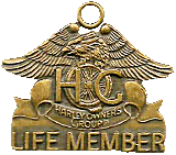 HOG Life Member motorcycle club badge from Jean-Francois Helias