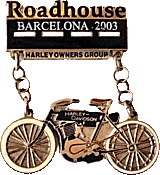 HOG Roadhouse Barcelona motorcycle rally badge from Jean-Francois Helias