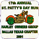 HOG St Pattys Day motorcycle run badge from Jean-Francois Helias