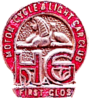 Home Guard First Glos MC&LCC motorcycle club badge from Jean-Francois Helias