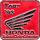 Honda Tour motorcycle run badge from Jean-Francois Helias