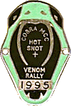 Hot Snot & Venom motorcycle rally badge from Scobie Foley