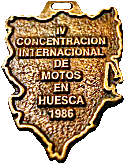 Huesca motorcycle rally badge from Jean-Francois Helias