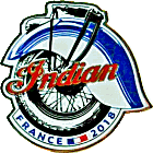 Indian France motorcycle rally badge from Jean-Francois Helias