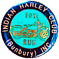 Indian Harley Run motorcycle run badge from Jean-Francois Helias