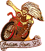 Indian Run motorcycle run badge from Jean-Francois Helias